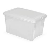 Caixa Plastica Organizadora Transparente 16,6 Litros - Plasvale Branco