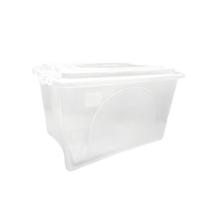 Caixa Plastica Organizadora Transparente Grande 50 Litros - Plasvale Transparente Caixa Plastica Organizadora Transparente Grande 50 Litros - Plasvale Transparente