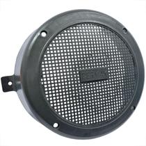 Caixa plastica para alto falantes 6 polegadas redonda preto telada reforço acústica