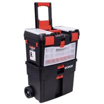 Caixa Plástica Para Ferramentas 24,5'' Com Rodas e Gavetas Worker Caixa Plástica Para Ferramentas 24,5'' Com Rodas e Gavetas Worker