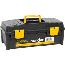 Caixa plástica para ferramentas baú 420x170x200mm com bandeja vd4038 - Vonder