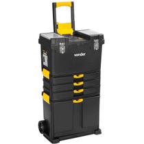 Caixa Plástica para Ferramentas Multiuso Vonder com Rodas 46x26x82cm Preto Caixa Plástica para Ferramentas Multiuso Vonder com Rodas 46x26x82cm Preto