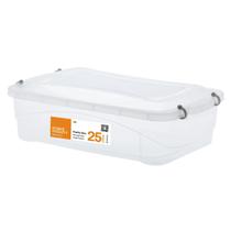 Caixa Plástica Pratic Box 50L Paramount Com Tampa e Trava Ideal Para Organização do Lar