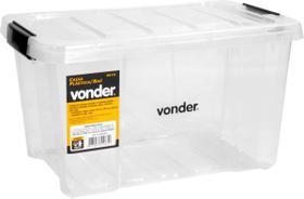 Caixa Plástica Tipo Baú Transparente CBV 015 Vonder