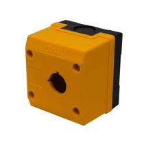 Caixa Plástica TN2-B1E 1 Furo para Botão 22mm Amarela Metaltex Caixa Plástica TN2-B1E 1 Furo para Botão 22mm Amarela Metaltex