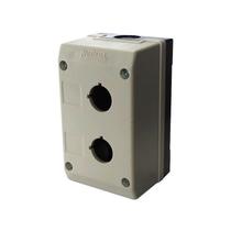 Caixa Plástica TN2-B2 2 Furos para Botão 22mm Cinza Metaltex