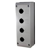 Caixa Plástica TN2-B4 4 Furos para Botão 22mm Cinza Metaltex Caixa Plástica TN2-B4 4 Furos para Botão 22mm Cinza Metaltex