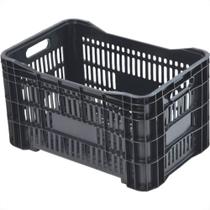 Caixa Plastico Perfurada Preta 55 X 36 - Kit C/3 PC Caixa Plastico Perfurada Preta 55 X 36 - Kit C/3 PC