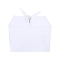 Caixa Porta Capsula Em Acrílico Com Borboleta Calcita Branco