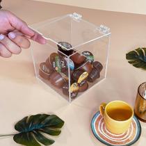 Caixa Porta Cápsulas Acrílico Prime 15x15cm Caixa Organizadora De Café Nespresso Dolce Gusto Nescafe