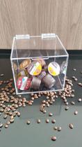 Caixa Porta Cápsulas de Café em acrílico cristal 2mm