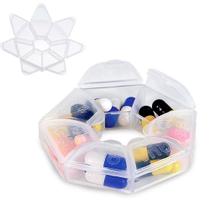Caixa porta comprimido semanal organizador para medicamento com 7 compartimentos cápsulas remédios - Plasútil