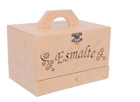 Caixa Porta Esmalte E Lixa Com Divisórias E Gaveta 36 divisórias