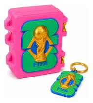 Caixa Porta Figurinha Premium Copa Do Mundo Rosa Suporta 500 Caixa Porta Figurinha Premium Copa Do Mundo Rosa Suporta 500