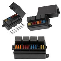 Caixa Porta Fusível Universal 12 vias + 4 Reles