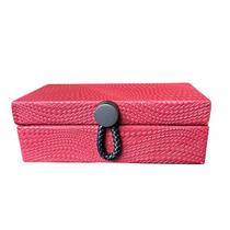 Caixa porta joias e objetos retangular mdf vinho textura pequena 20x10x7cm r.02323