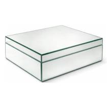 Caixa Porta-joias Luxo Decorativa Grande Espelhada Cor Prata 26x31 Cm Caixa Porta-joias Luxo Decorativa Grande Espelhada Cor Prata 26x31 Cm