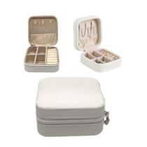 Caixa Porta Joias Pequeno Portátil Viagem Estojo Com Zíper Caixa Porta Joias Pequeno Portátil Viagem Estojo Com Zíper