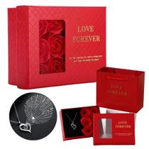 Caixa Porta Jóias Presenteável Rosas Love Forever - Presentei com Amor (13 cm)
