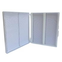 Caixa porta laminas Laminario em plastico branco para 100 lugares Caixa porta laminas Laminario em plastico branco para 100 lugares
