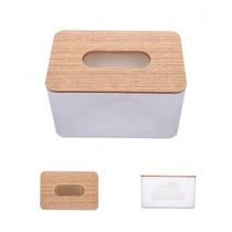 Caixa porta lenço papel imitação madeira - MINISO