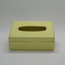 Caixa Porta Lenço Umedecido Porcelana para Kit Higiene do Bebê Cor Amarelo Candy