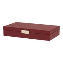 Caixa Porta Objetos Decorativa Marsala Em MDF Revestido Em PU