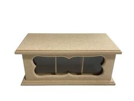 Caixa Porta Sachês de Chá com Vidro Caixa Porta Sachês de Chá com Vidro