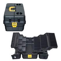 Caixa Porta Traia - Estojo Hi 6 Bandejas - Extra G - Preto