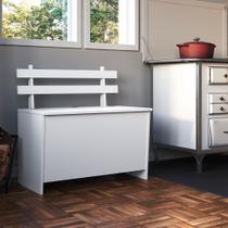 Caixa Porta Trecos 75cm com assento Linha Caixa de Lenha CL001 Completa Móveis