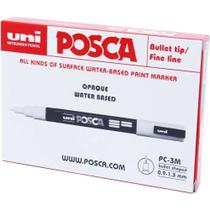 Caixa Posca PC-3M Preta C/ 6 unid. Uniball - ATACADO