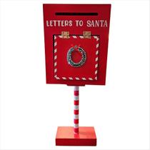 Caixa Postal Guirlanda Carta Papai Noel Enfeite Natal 38CM