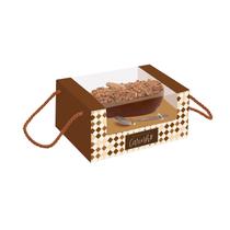 Caixa Practice Alta com Alça 250g Tons de Chocolate - 06 Unidade - Cromus Páscoa -
