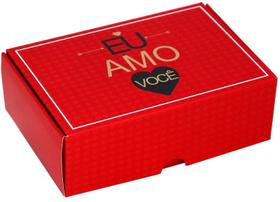 Caixa practice para 6 doces (cod1684) amo você com 10 unidades idéia