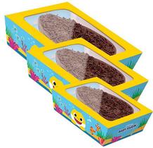 Caixa Practice para Meio Ovo Baby Shark - 06 unidades - Cromus Páscoa Baby Shark - Rizzo Embalagens