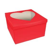 Caixa Presente 27x27x15,5cm Tampa Visor Coracao Cv1 Unid