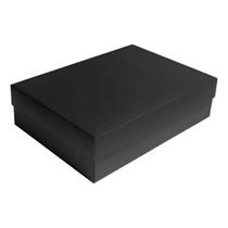 Caixa Presente 35x24x10 Premium Dupla Com Tampa Cor Branca, Preto e Kraft Caixa Presente 35x24x10 Premium Dupla Com Tampa Cor Branca, Preto e Kraft