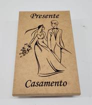 Caixa presente casamento personalisado 15 x 25 x 5,5