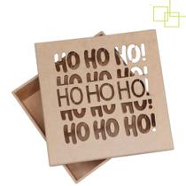 Caixa Presente de Natal Ho Ho Criativa Multiuso Mdf Embalagem