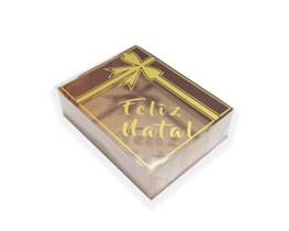 Caixa Presente Feliz Natal, 10 Unid, 15X11.5X4 Cm, Dourado K Caixa Presente Feliz Natal, 10 Unid, 15X11.5X4 Cm, Dourado K