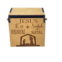 Caixa Presente Jesus - Kit 5 - Final de Ano - Feliz Natal