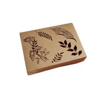 Caixa Presente Kraft OPA 24X18X4 Vazada - Orgânico Papoulas C/5Un