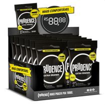 Caixa preservativo, camisinha Extra Grande 56 mm Prudence, total de 36 preservativos.