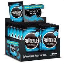 Caixa preservativo, camisinha Extra Grande Ultra Sensível 56 mm Prudence, total de 36 preservativos. Caixa preservativo, camisinha Extra Grande Ultra Sensível 56 mm Prudence, total de 36 preservativos.