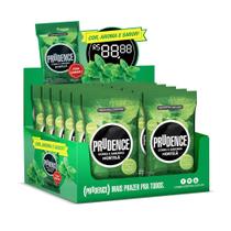Caixa Preservativo Camisinha Prudence Cores e Sabores Hortelã total de 36 preservativos