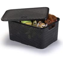 Caixa Preta Organizadora Retangular Mosaico 8,5L