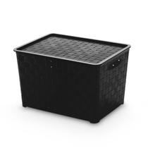 Caixa Preta Organizadora Retangular Quadriculada 22L Caixa Preta Organizadora Retangular Quadriculada 22L