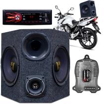 Caixa Propaganda Volante Moto Trio Bluetooth Modulo Taramps