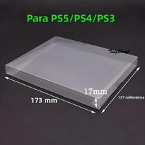 Caixa Protetora Transparente PET Para Cartões De Jogo PS5 PS4 PS3 10pcs