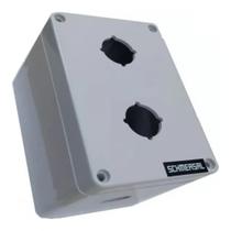 Caixa pvc Ace Schmersal de sobrepor 2 furos 22mm 80x120x85mm cinza